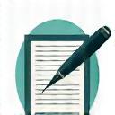 Pen and paper icon.